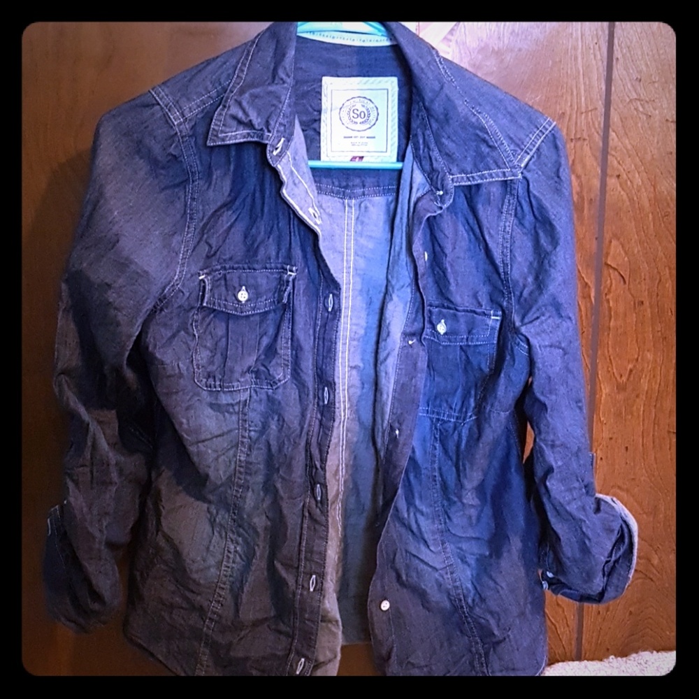 Denim long sleeve shirt